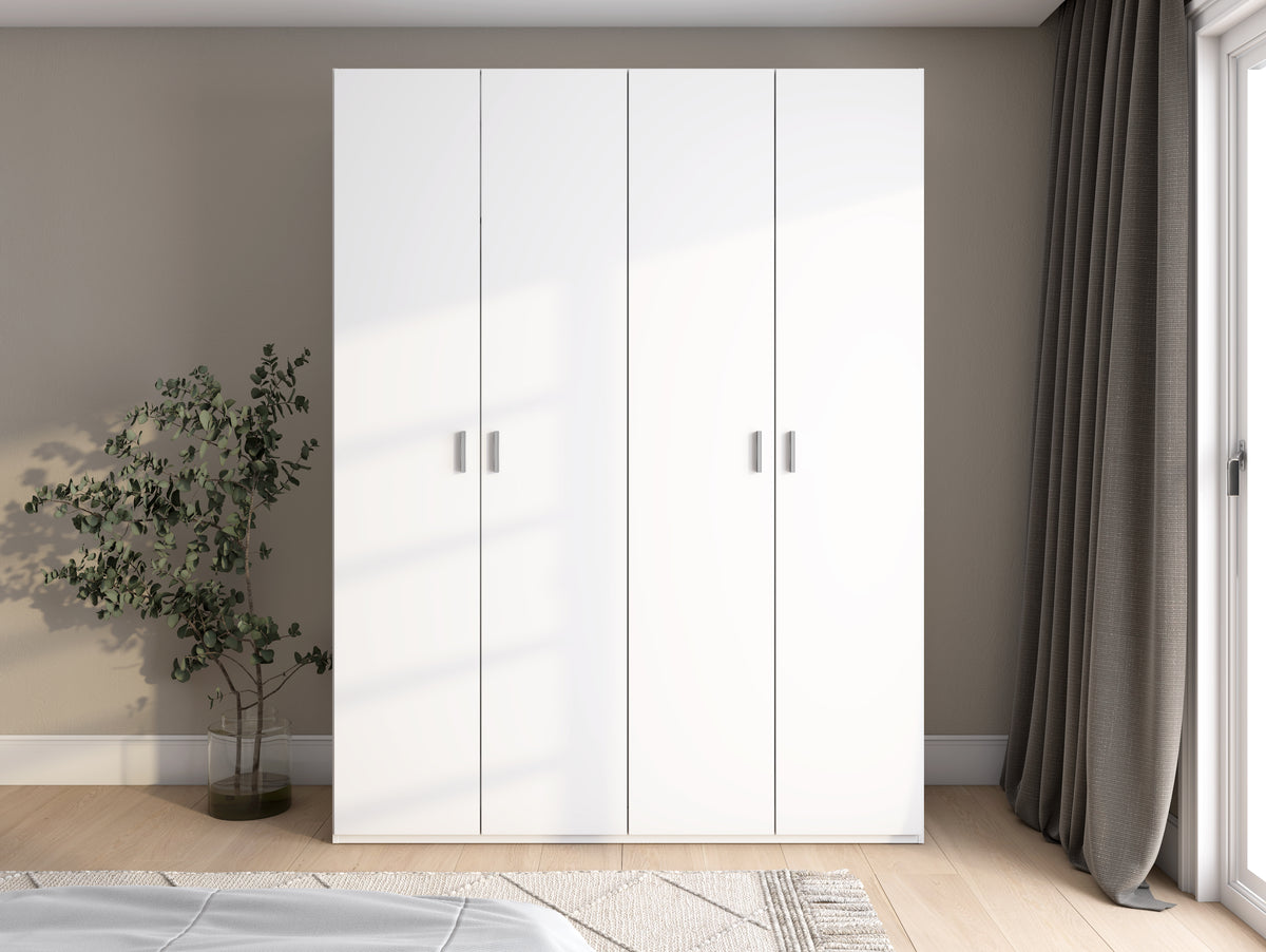 Armario River 4 puertas 150 cm – Blanco Mate