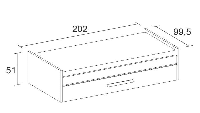 Cama nido Estelle 90 × 190 cm – Blanco Mate y Sahara