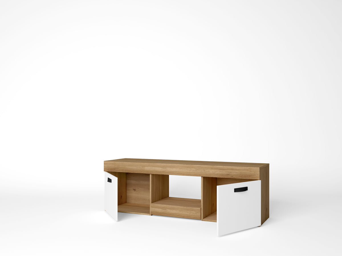 Mueble TV Argos 2 de 150 cm – Naturale y Blanco Mate