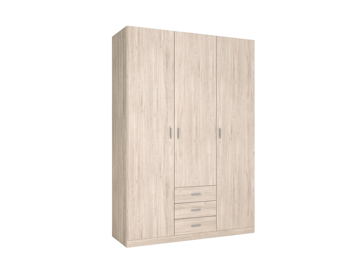 Armario Roma 3 puertas y 3 cajones 150 cm – Sahara