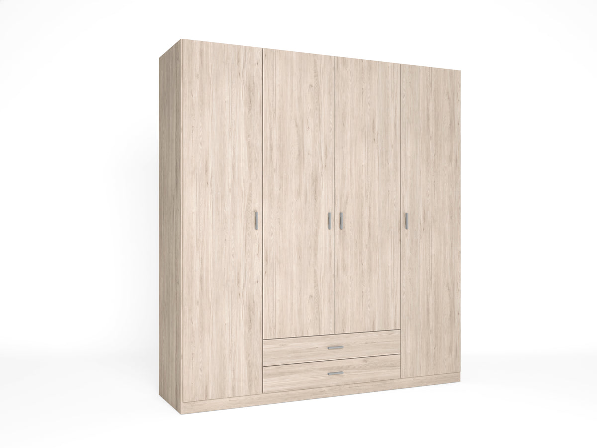 Armario Roma 4 puertas y 2 cajones 200 cm – Sahara