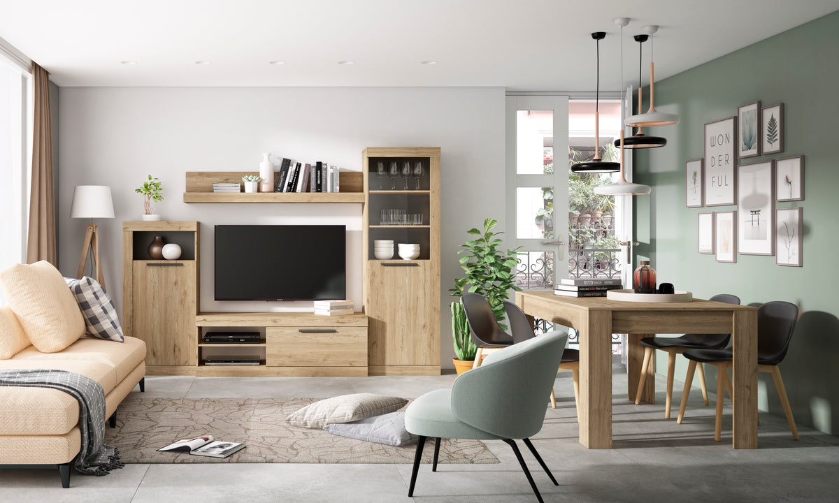 Composición de salón Escena 258 cm – Naturale / Pizarra