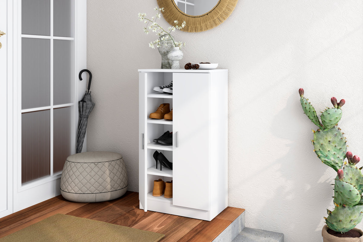 Zapatero Rhin 2 puertas 55 cm – Blanco Mate