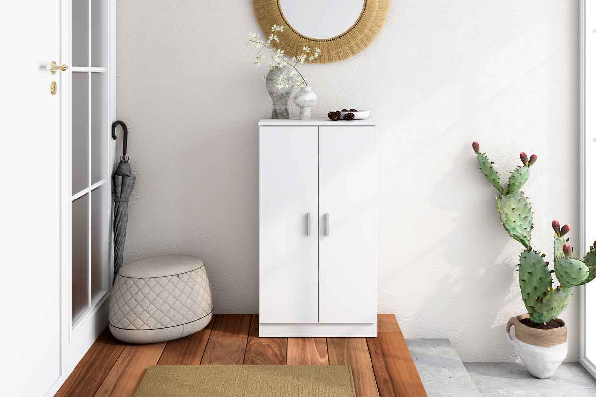 Zapatero Rhin 2 puertas 55 cm – Blanco Mate