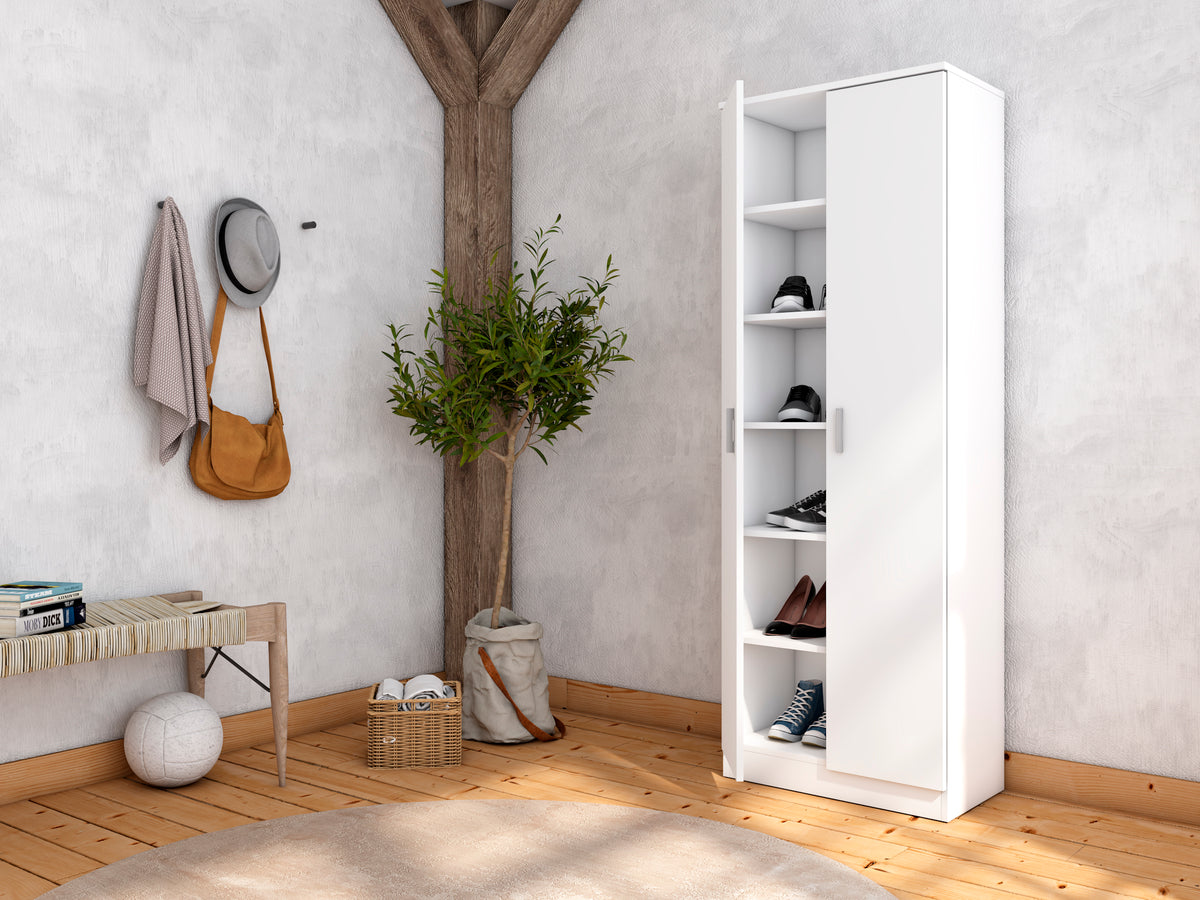 Zapatero Sena 2 puertas 60 cm – Blanco Mate