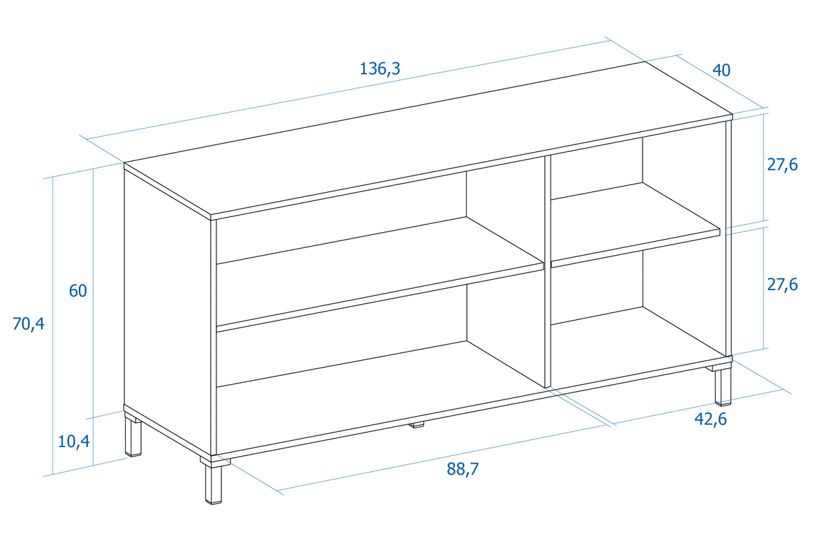 Aparador Tokio 3 puertas 136 cm – Albo Rayado
