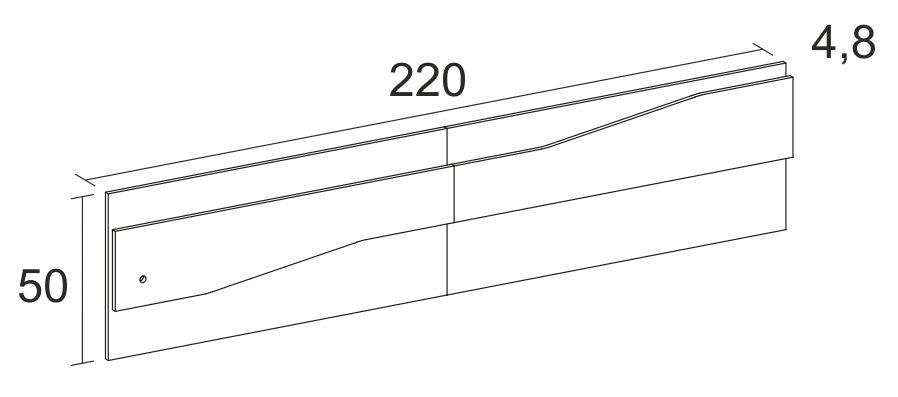 Cabecero Nantes 220 cm – Sahara y Blanco Mate