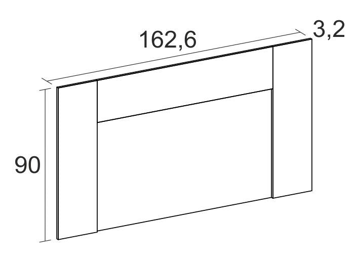 Cabecero Luce 162,6 cm – Blanco Mate y Sahara