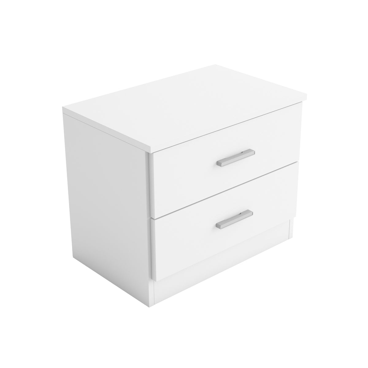 Mesita de noche Couple 2 cajones 50 cm – Blanco Mate