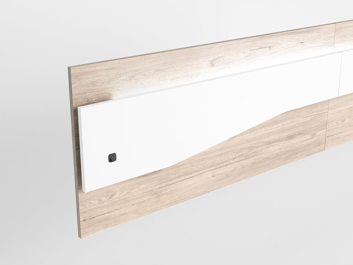Cabecero Nantes 220 cm – Sahara y Blanco Mate