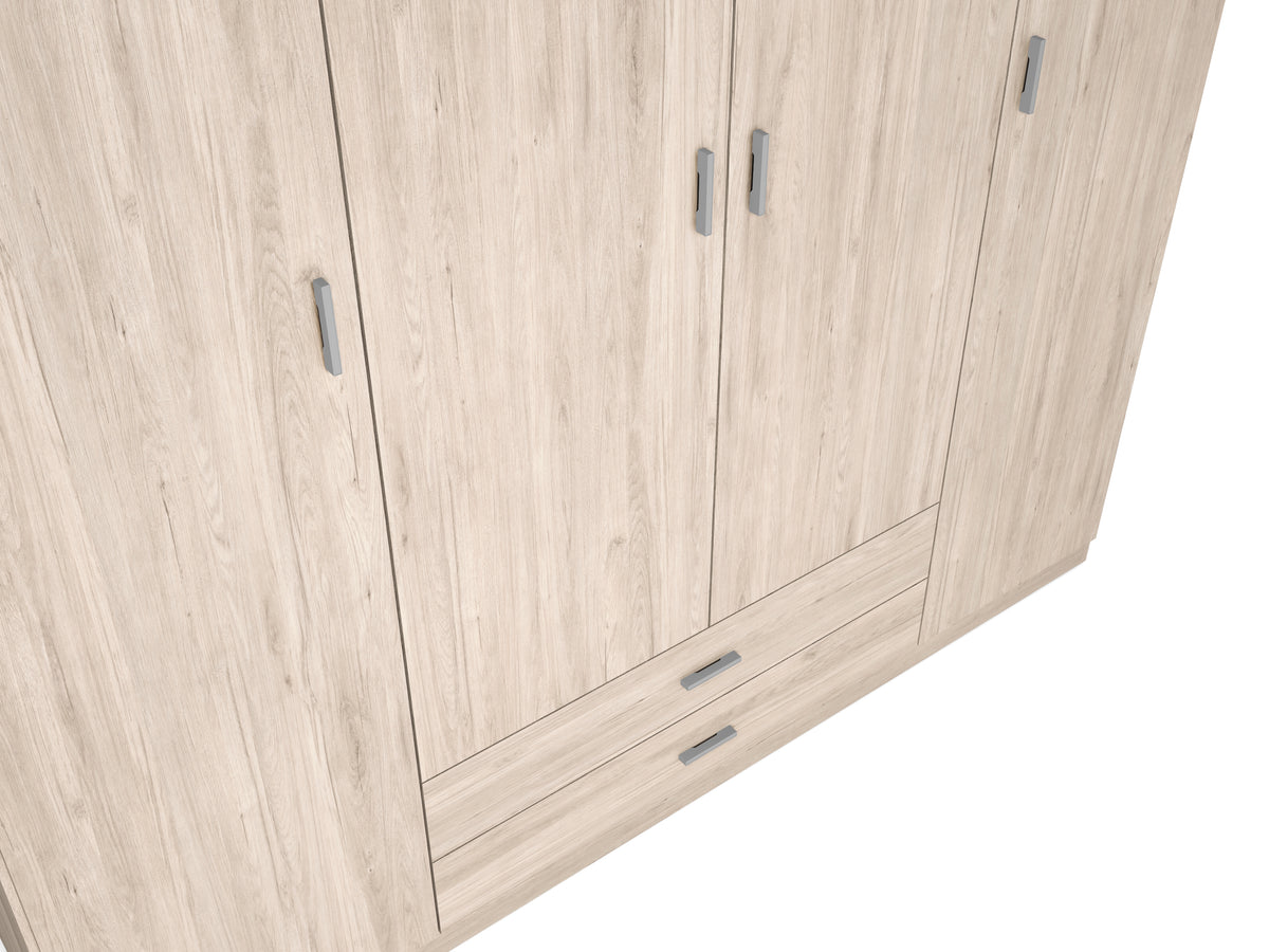 Armario Roma 4 puertas y 2 cajones 200 cm – Sahara