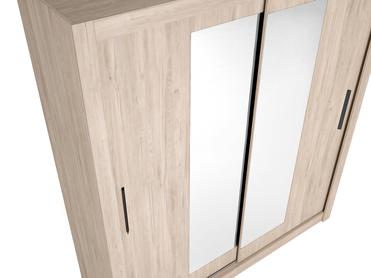 Armario Sava 2 puertas correderas con espejo 182 cm – Sahara