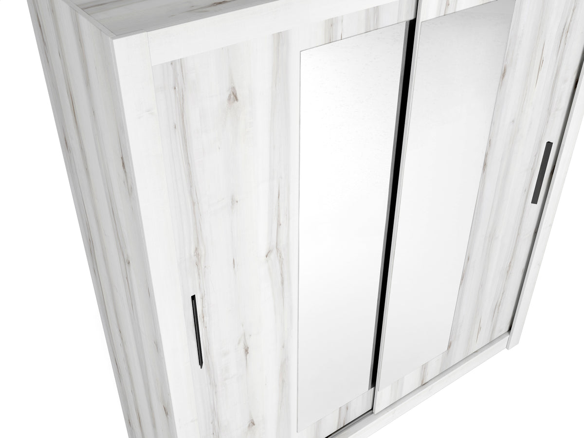 Armario Sava 2 puertas correderas con espejo 182 cm – Albo