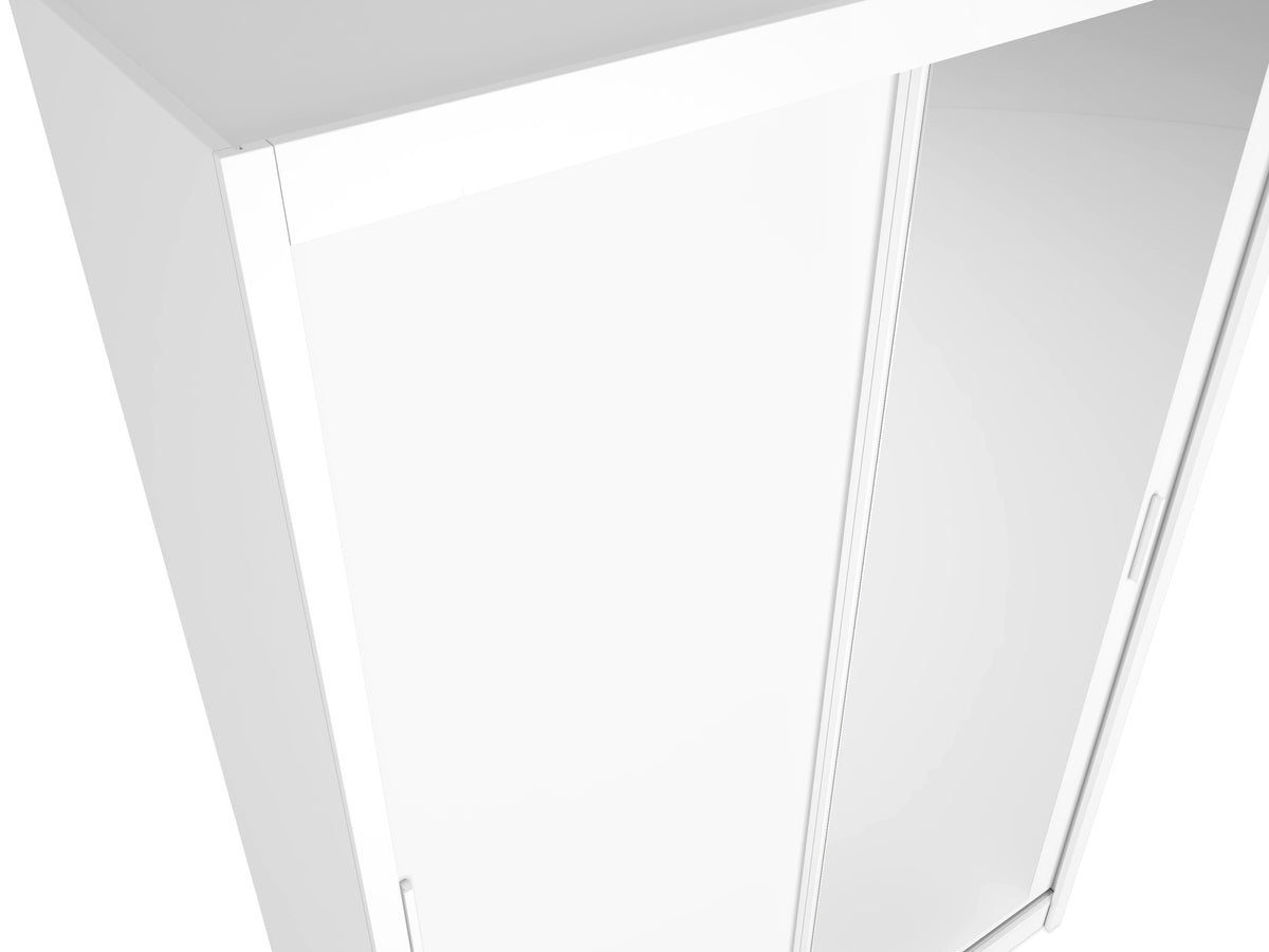 Armario Mijas 2 puertas correderas con espejo 150 cm – Blanco Mate