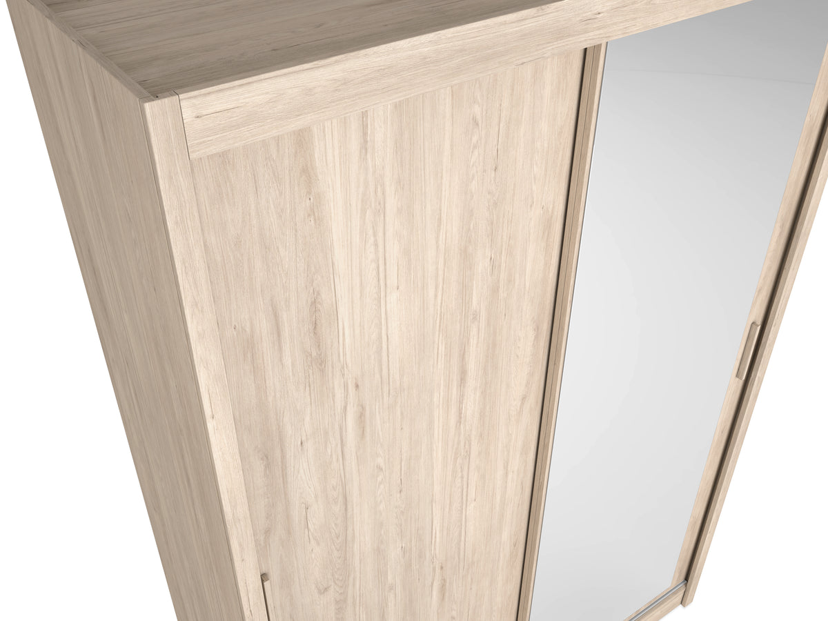 Armario Mijas 2 puertas correderas con espejo 150 cm – Sahara