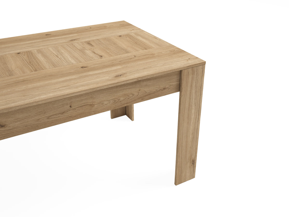 Mesa de comedor extensible Bass 140 × 90 cm – Naturale