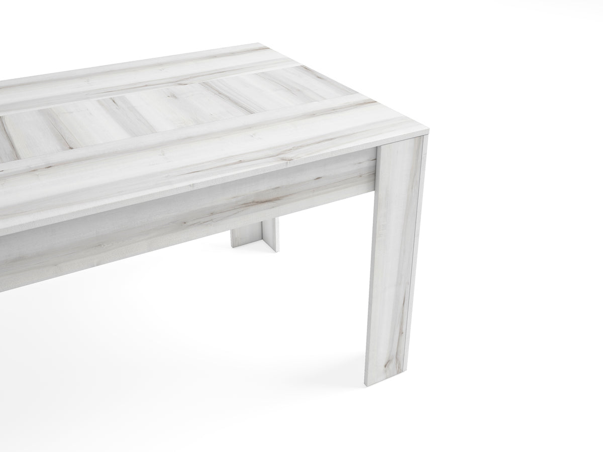 Mesa de comedor extensible Bass 140 × 90 cm – Albo