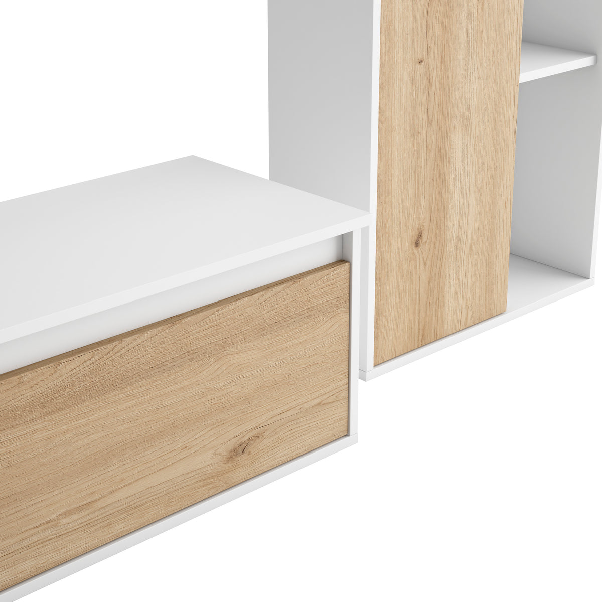 Composición de salón Legos 9 220 cm – Blanco Mate / Naturale