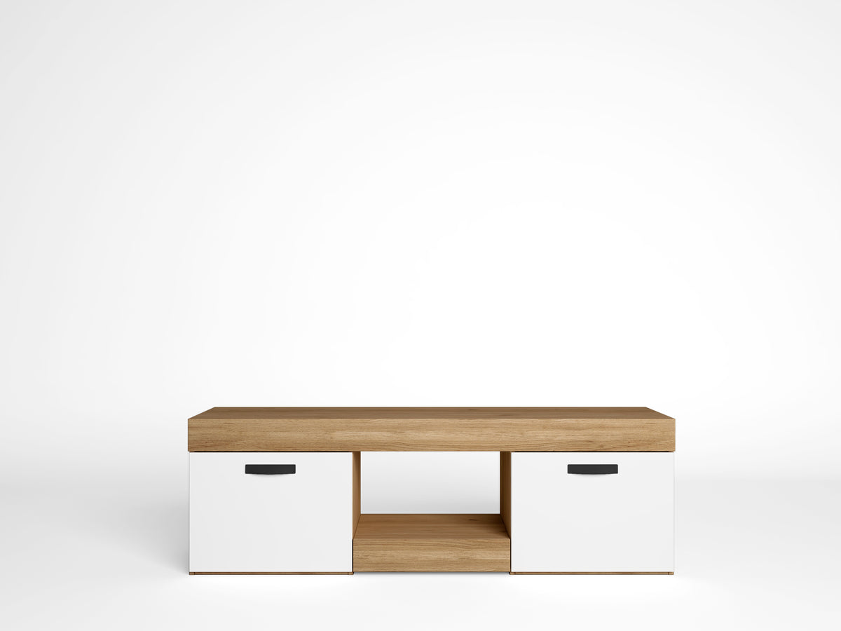 Mueble TV Argos 2 de 150 cm – Naturale y Blanco Mate