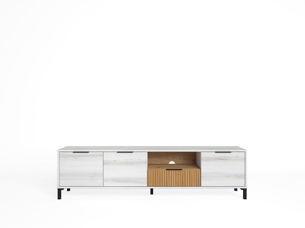 Mueble TV Tokio 1 cajón, 3 puertas y hueco 178 cm – Albo Rayado