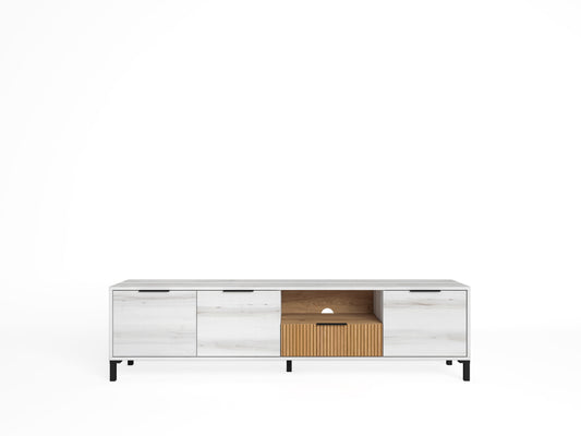 Mueble TV Tokio 1 cajón, 3 puertas y hueco 178 cm – Albo Rayado
