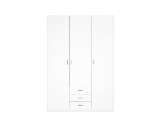 Armario Roma 3 puertas y 3 cajones 150 cm – Blanco Mate