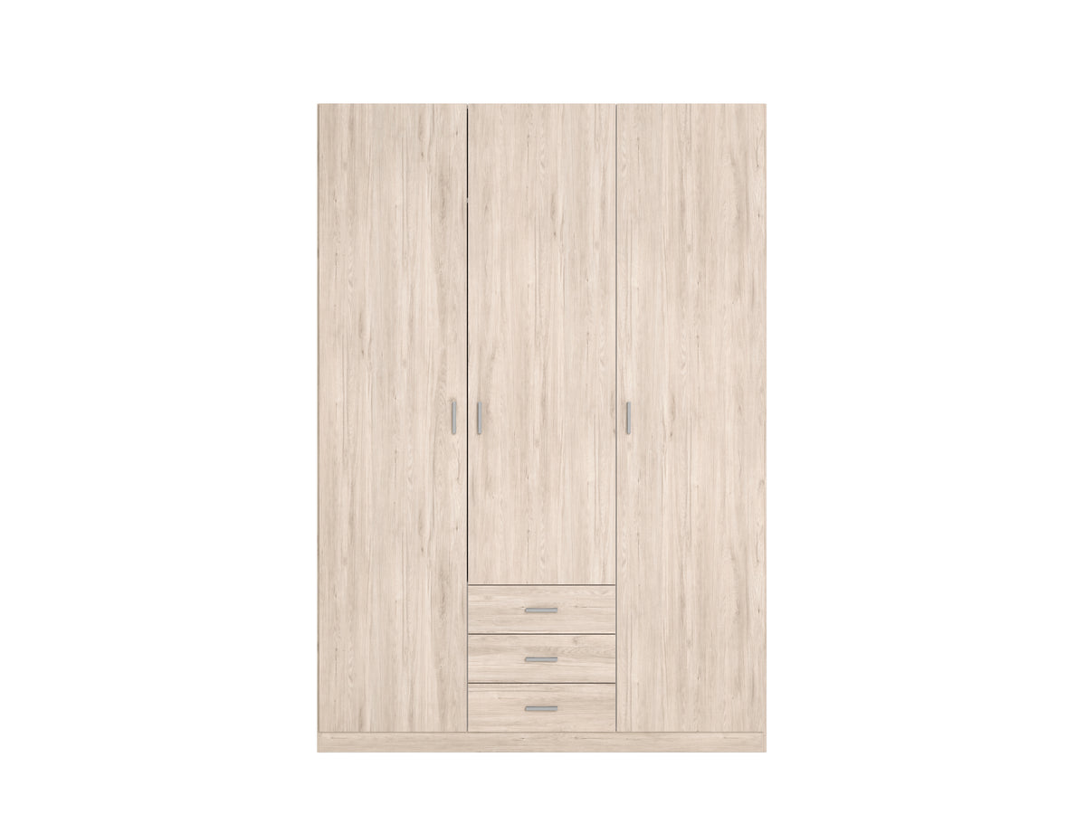 Armario Roma 3 puertas y 3 cajones 150 cm – Sahara