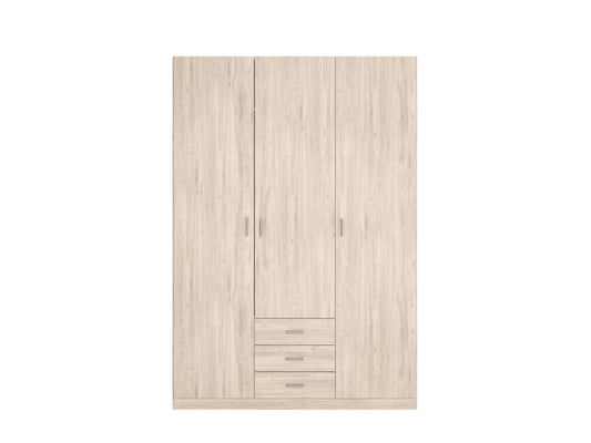 Armario Roma 3 puertas y 3 cajones 150 cm – Sahara