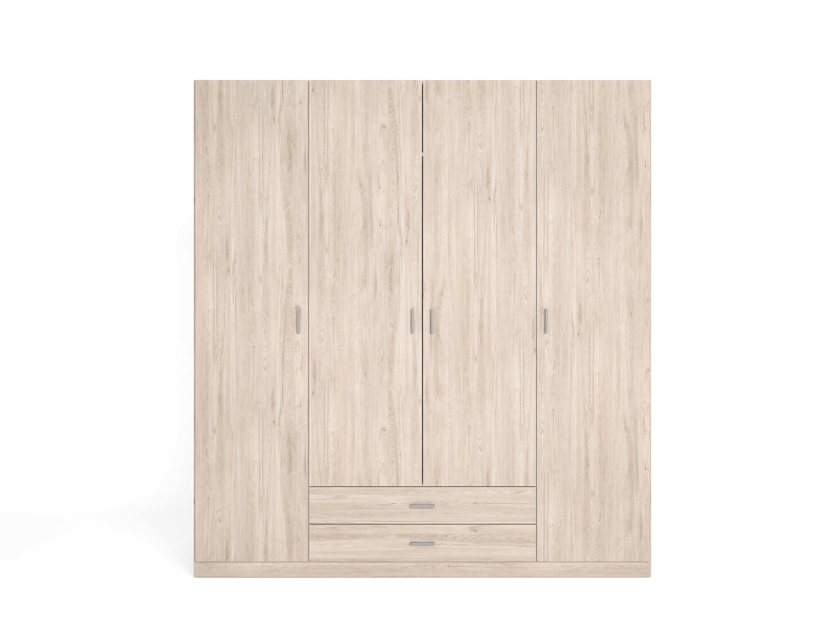 Armario Roma 4 puertas y 2 cajones 200 cm – Sahara