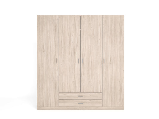 Armario Roma 4 puertas y 2 cajones 200 cm – Sahara