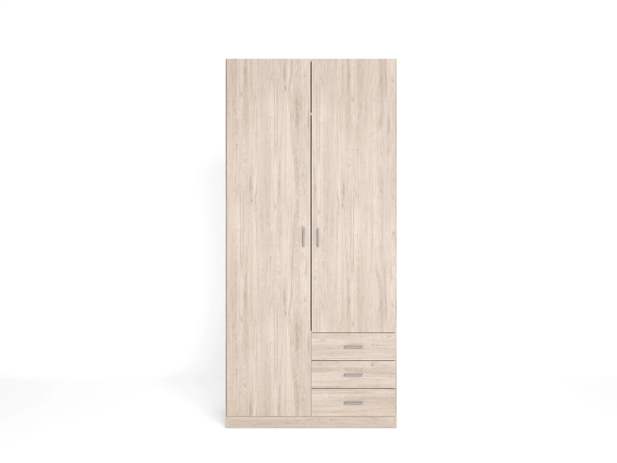 Armario Roma 2 puertas y 3 cajones 100 cm – Sahara