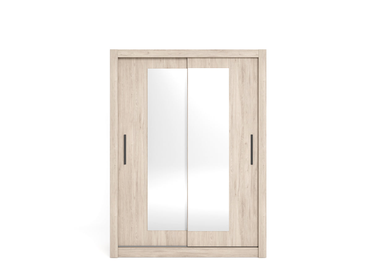 Armario Sava 2 puertas correderas con espejo 150 cm – Sahara