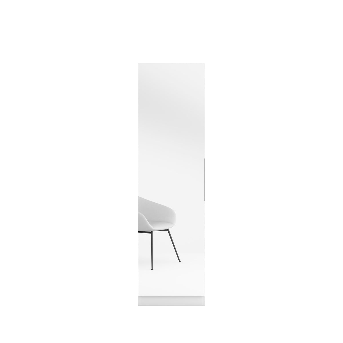 Zapatero Trend con espejo 50 × 180 cm – Blanco Mate