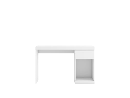 Escritorio Boro 1 cajón y hueco 120 cm – Blanco Mate