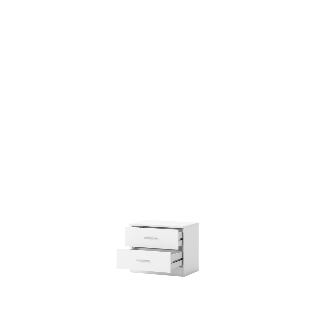Mesita de noche Couple 2 cajones 50 cm – Blanco Mate