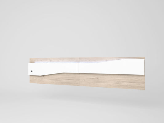 Cabecero Nantes 220 cm – Sahara y Blanco Mate