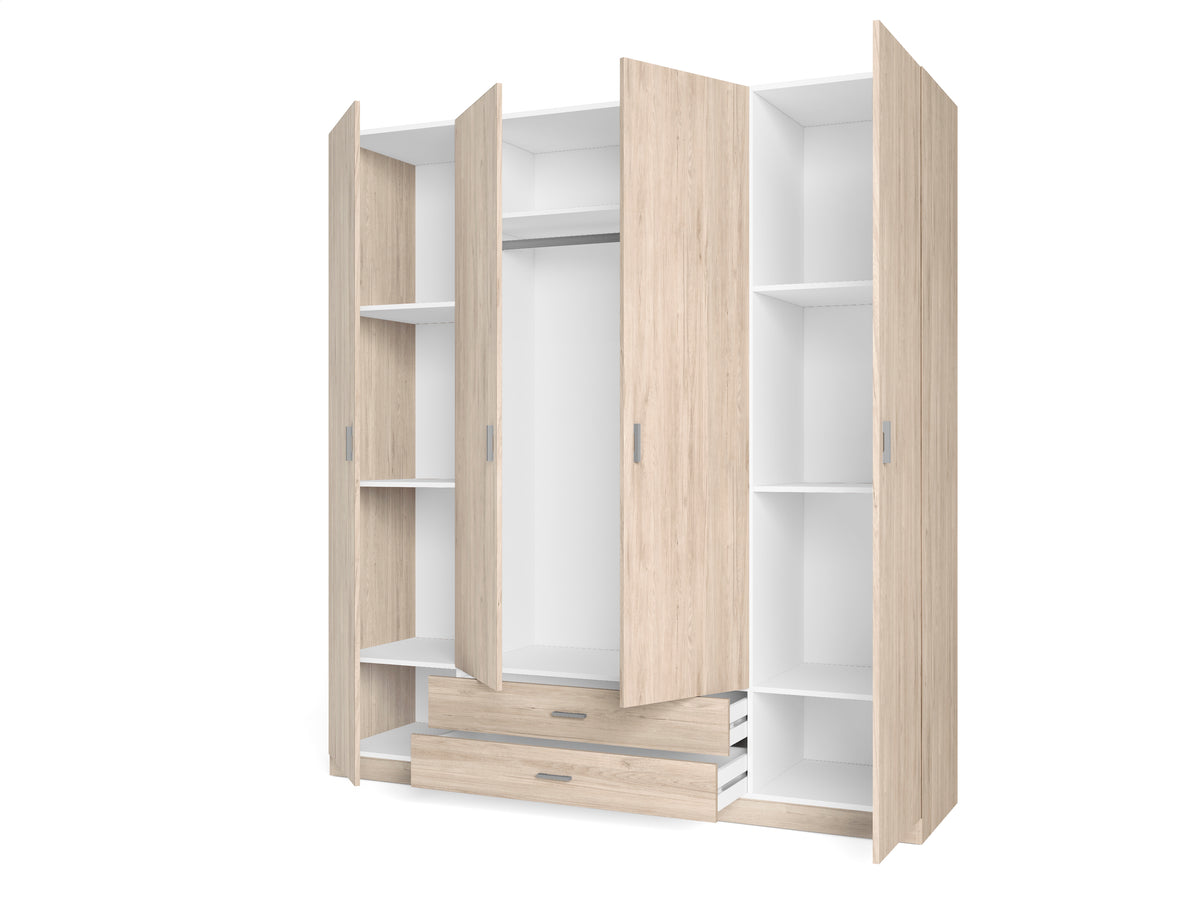 Armario Roma 4 puertas y 2 cajones 200 cm – Sahara