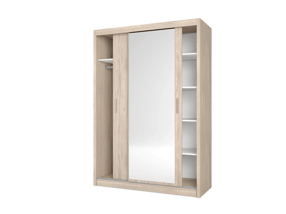Armario Mijas 2 puertas correderas con espejo 150 cm – Sahara