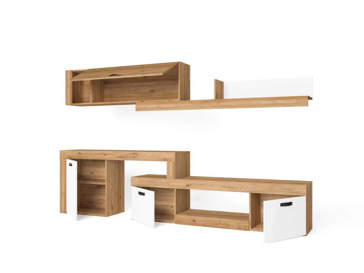 Composición de salón Argos Extend 2 293 cm – Naturale / Blanco Mate