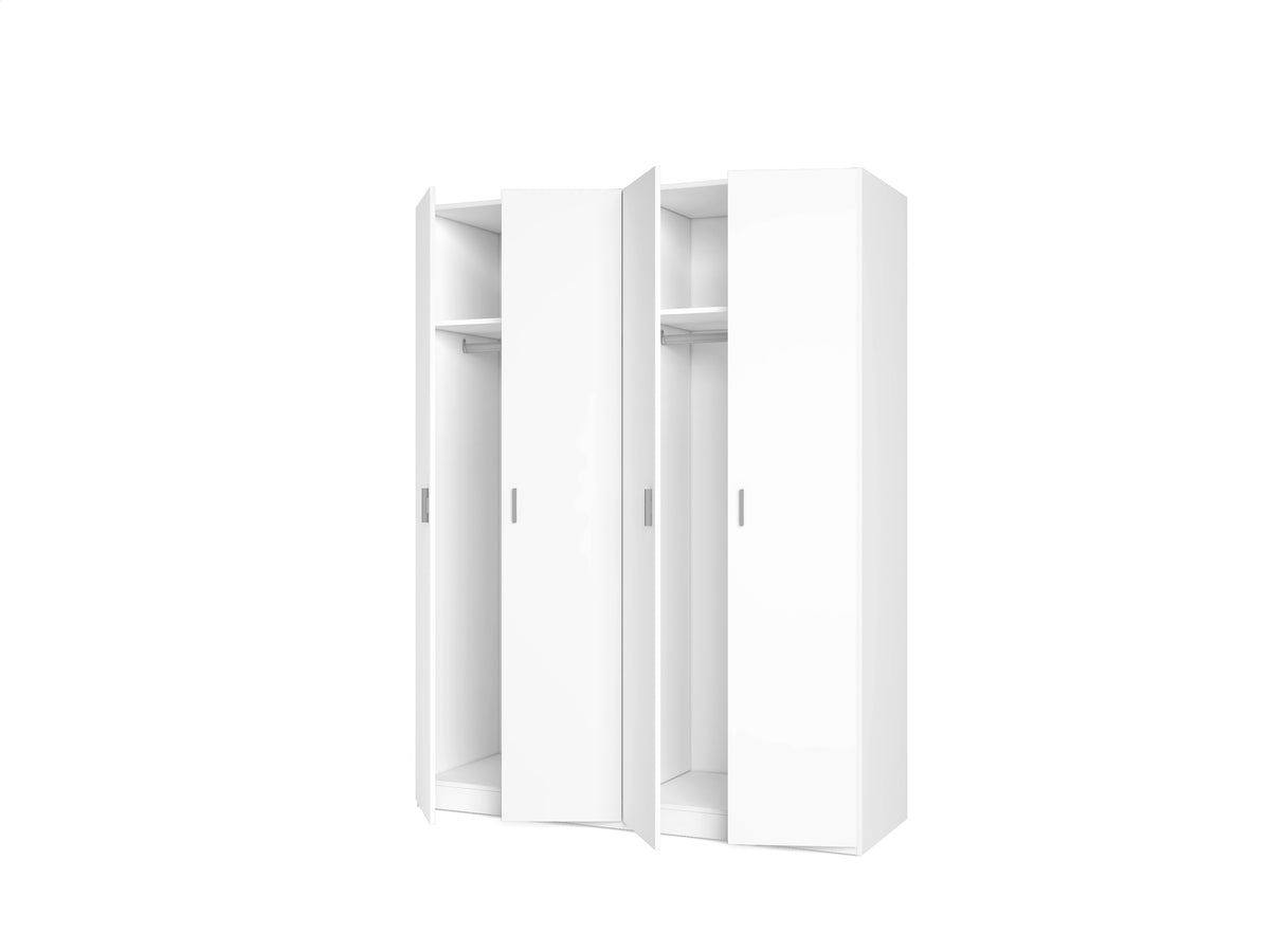 Armario River 4 puertas 150 cm – Blanco Mate