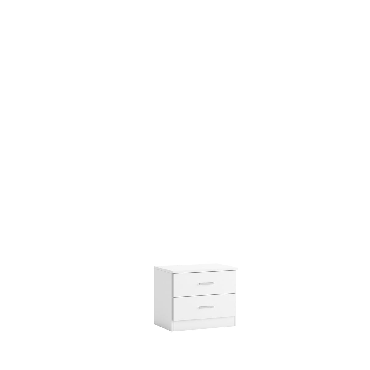 Mesita de noche Couple 2 cajones 50 cm – Blanco Mate