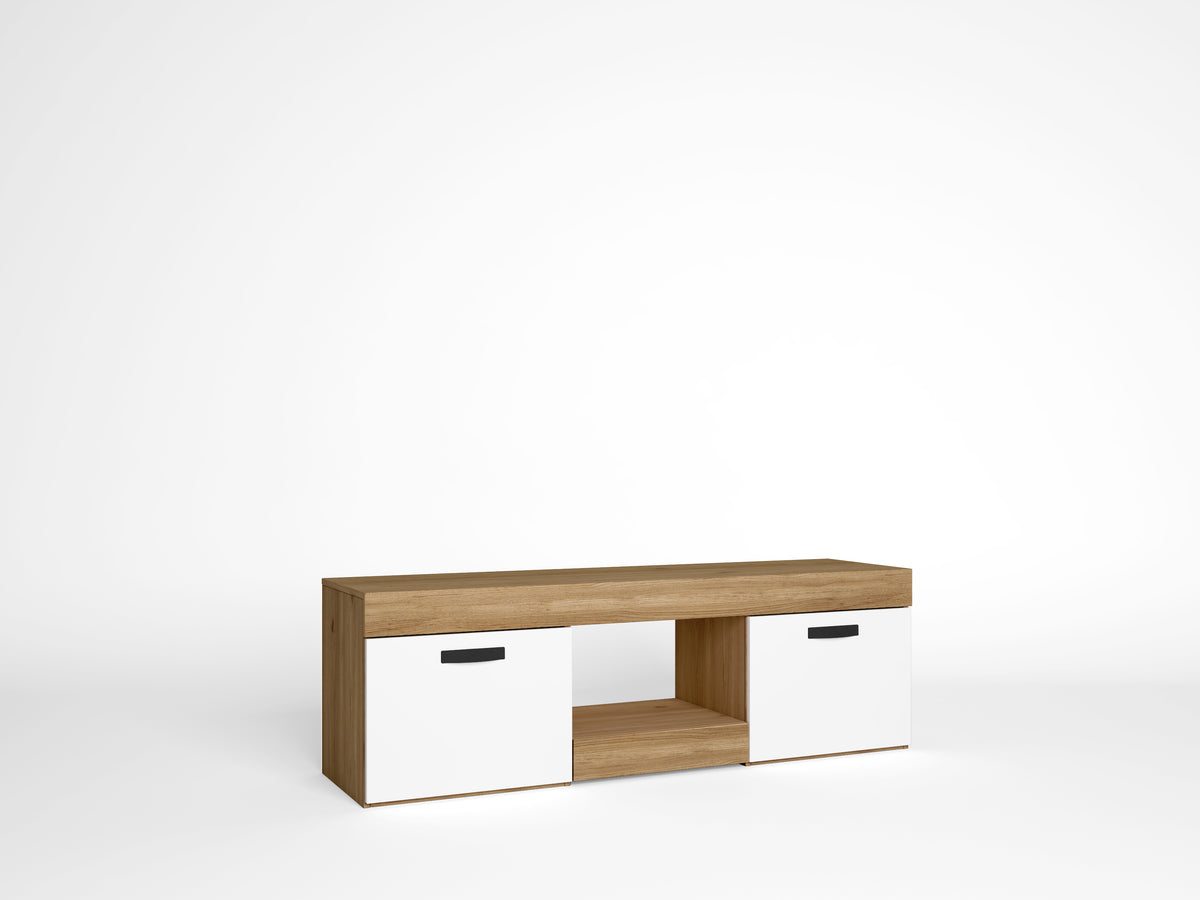 Mueble TV Argos 2 de 150 cm – Naturale y Blanco Mate