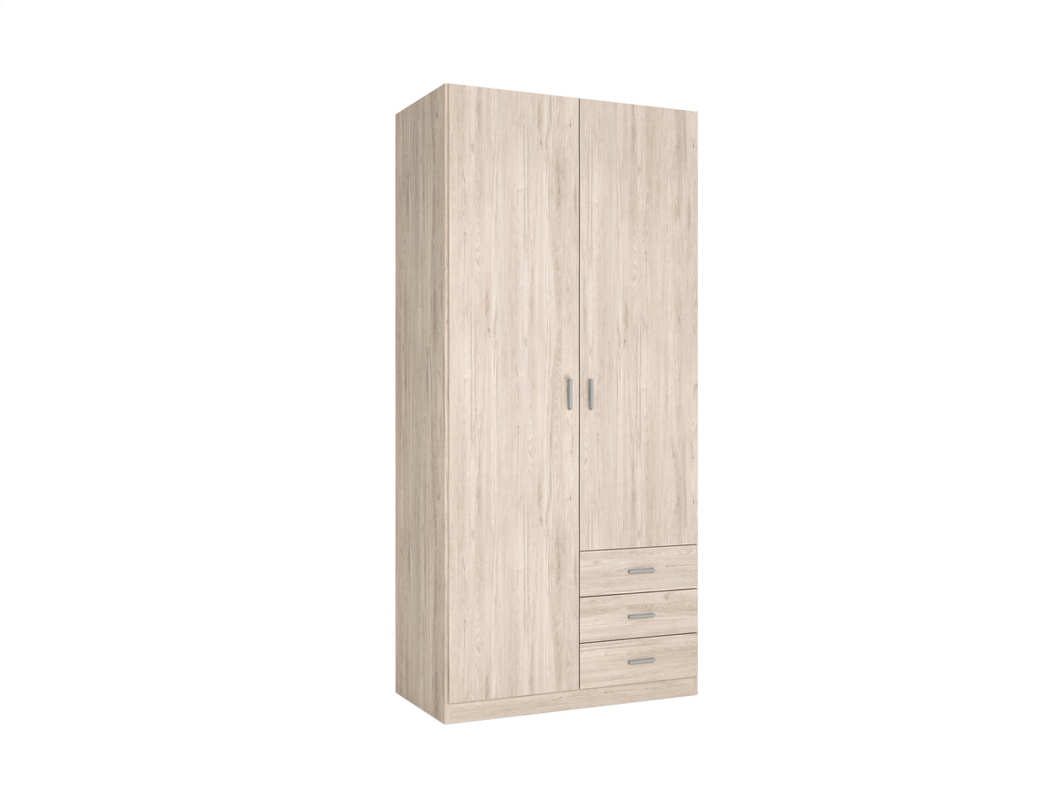Armario Roma 2 puertas y 3 cajones 100 cm – Sahara