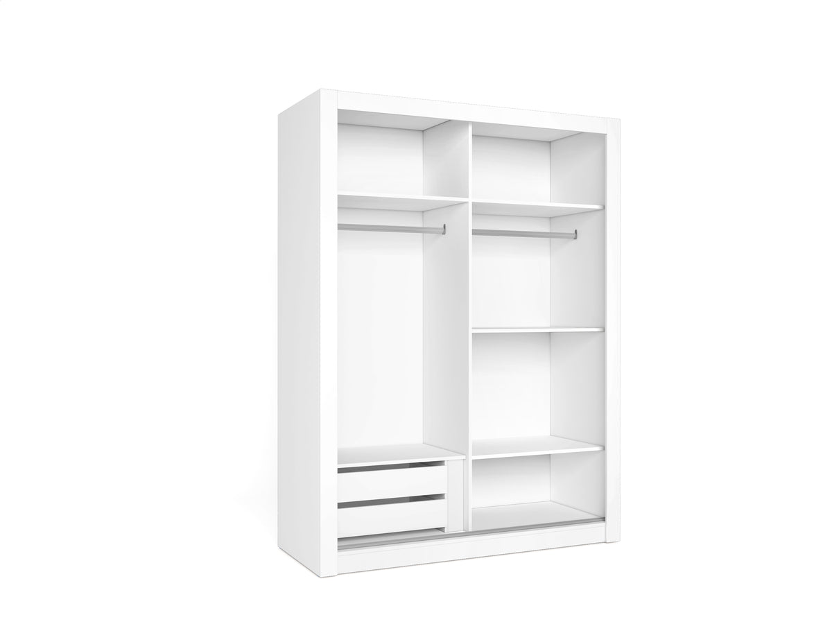 Armario Sava 2 puertas correderas 150 cm – Blanco Mate