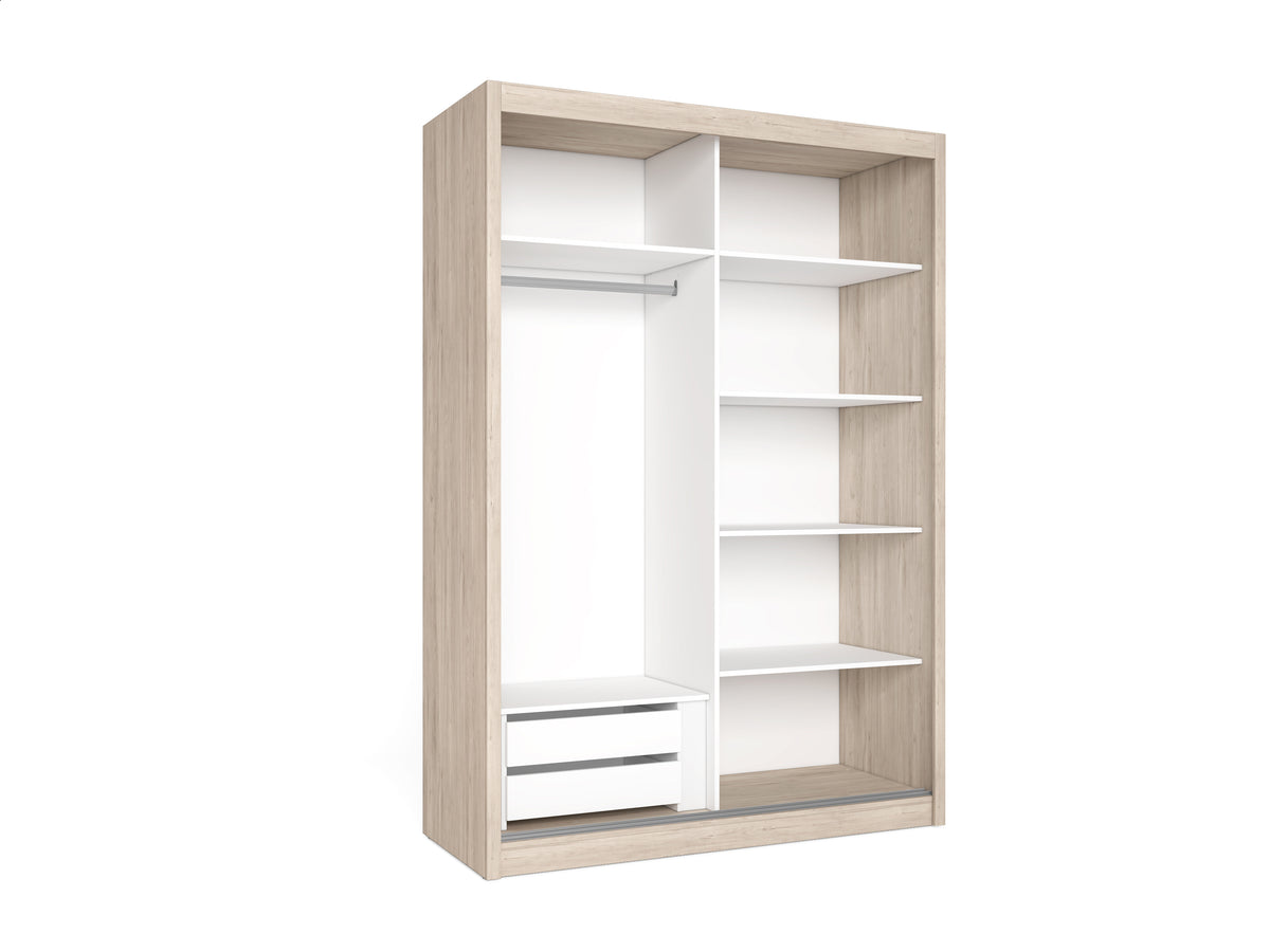 Armario Mijas 2 puertas correderas con espejo 150 cm – Sahara