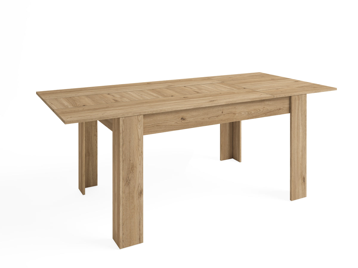 Mesa de comedor extensible Bass 140 × 90 cm – Naturale